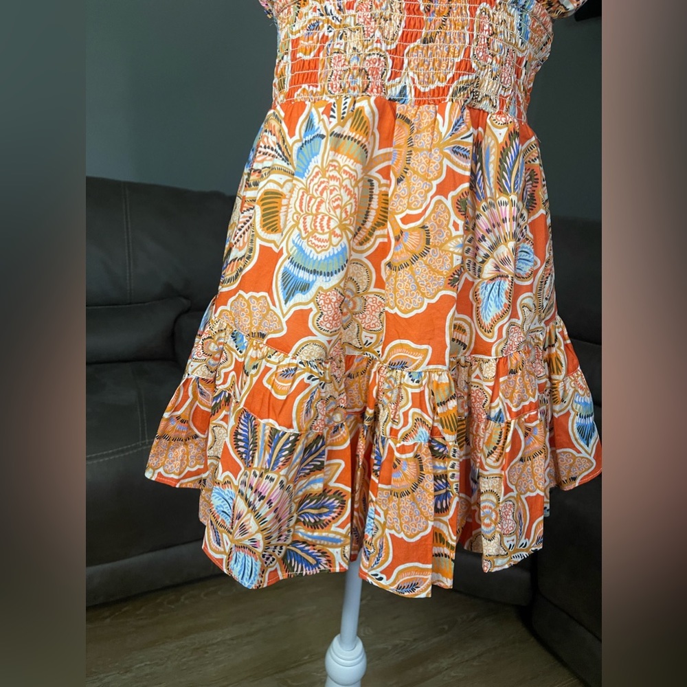 NWT Misa Los Angeles Tula Halter Convertible Mini Dress Tangerina Flora Sz M - Picture 8 of 15